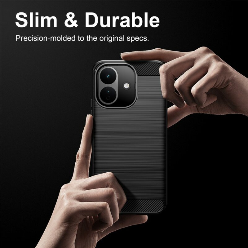 Husa Xiaomi Redmi Note 17 Pro 5G Techsuit Carbon Silicone, negru