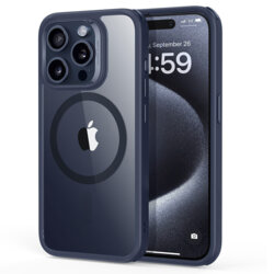 Husa iPhone 15 Pro Max ESR Classic Hybrid HaloLock, bleumarin/transparenta