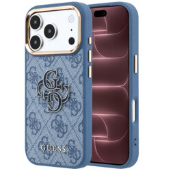 Husa originala Guess iPhone 18 Pro Max Hardcase 4G Big Resin Logo, albastru, GUHCP18X6P4SRMLB