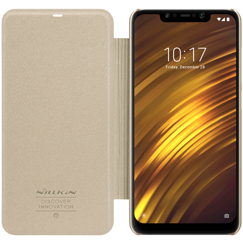 Husa Xiaomi Pocophone F1 NILLKIN Sparkle Flip Auriu