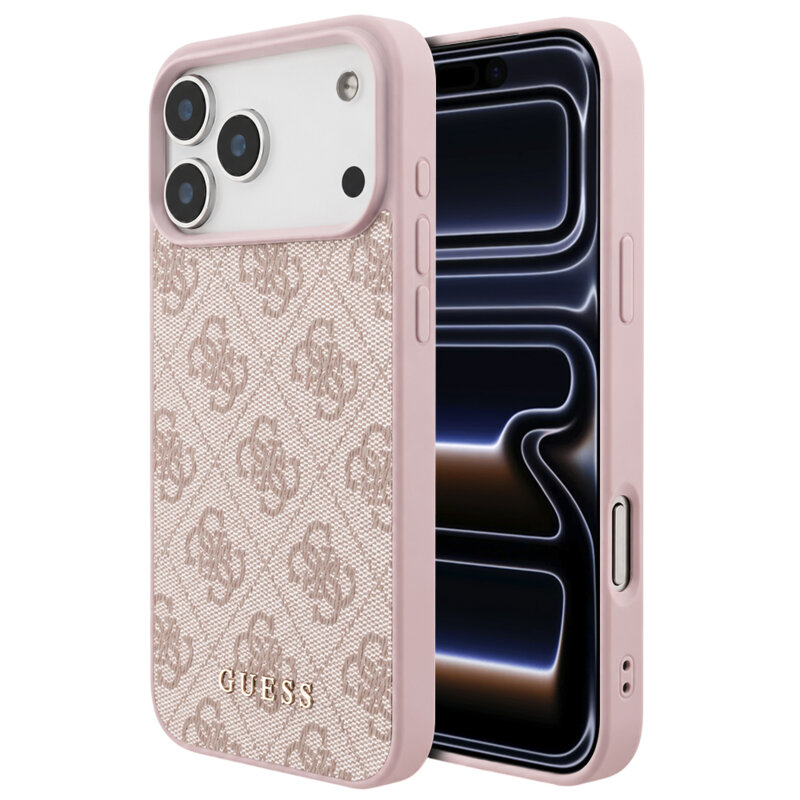 Husa originala Guess iPhone 17 Pro Hardcase 4G Classic Logo, roz, GUHCP18LG4GFPI