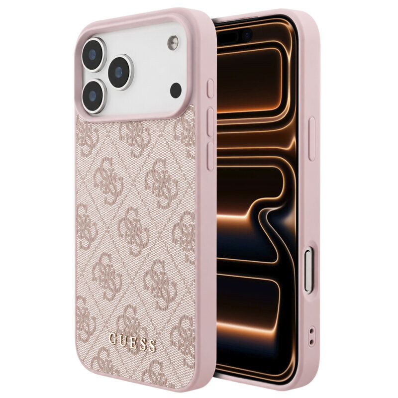 Husa originala Guess iPhone 17 Pro Max Hardcase 4G Classic Logo, roz, GUHCP18XG4GFPI