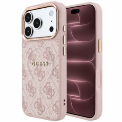 Husa Guess iPhone 18 Pro Max 4G Embossed Classic MagSafe, roz, GUHMP18XP4MSEGCP