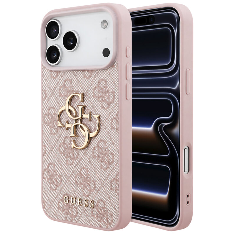 Husa originala Guess iPhone 17 Pro Hardcase 4G Big Logo, roz, GUHCP18L4GMGPI