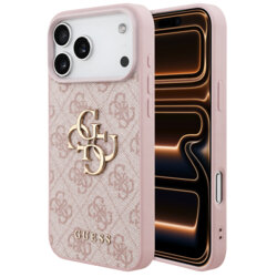 Husa originala Guess iPhone 17 Pro Max Hardcase 4G Big Logo, roz, GUHCP18X4GMGPI