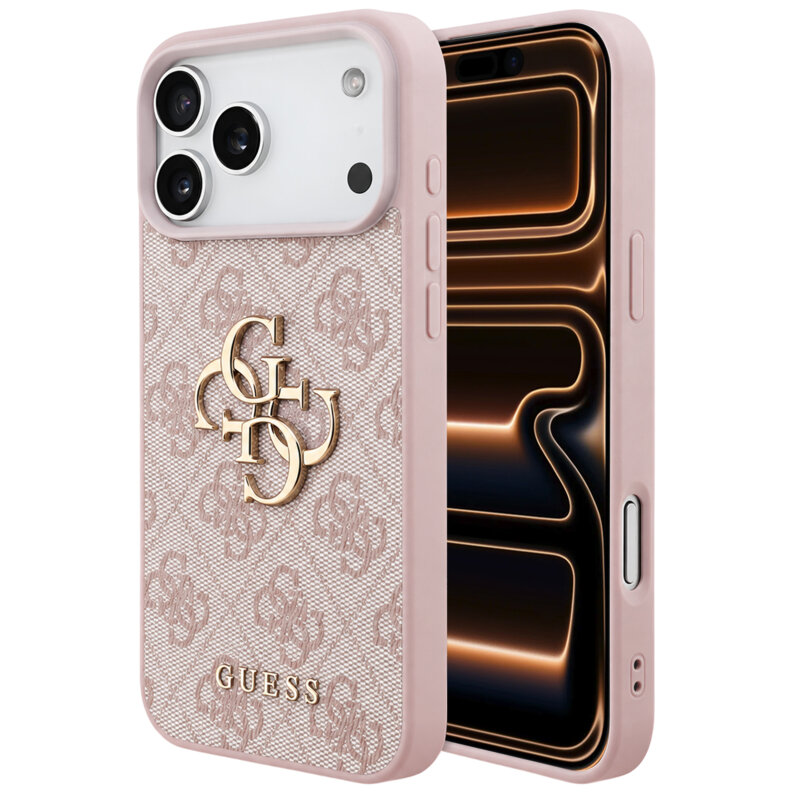 Husa originala Guess iPhone 17 Pro Max Hardcase 4G Big Logo, roz, GUHCP18X4GMGPI