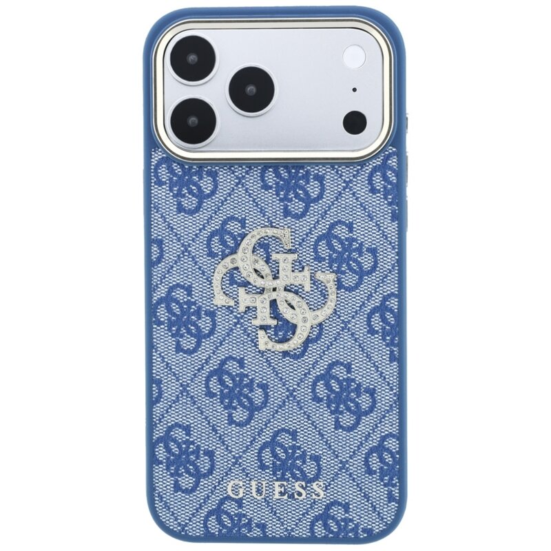 Husa originala Guess iPhone 17 Pro Hardcase 4G Big Strass Logo, albastru, GUHCP18L6P4DSMLB