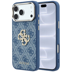 Husa originala Guess iPhone 18 Pro Hardcase 4G Big Strass Logo, albastru, GUHCP18L6P4DSMLB