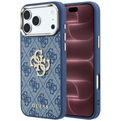 Husa originala Guess iPhone 18 Pro Max Hardcase 4G Big Strass Logo, albastru, GUHCP18X6P4DSMLB