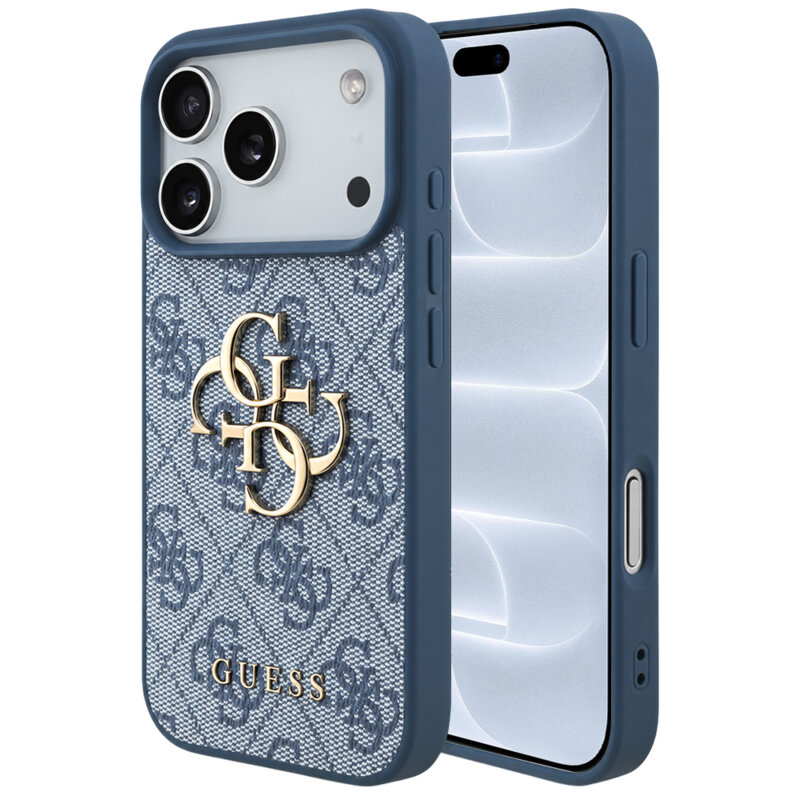 Husa originala Guess iPhone 18 Pro Hardcase 4G Big Logo, albastru, GUHCP18L4GMGBL