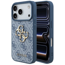 Husa originala Guess iPhone 17 Pro Hardcase 4G Big Logo, albastru, GUHCP18L4GMGBL