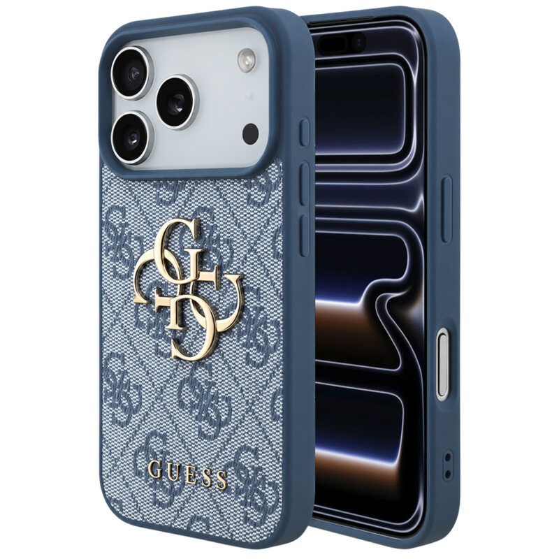 Husa originala Guess iPhone 17 Pro Hardcase 4G Big Logo, albastru, GUHCP18L4GMGBL