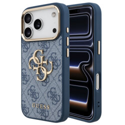 Husa originala Guess iPhone 17 Pro Hardcase 4G Big Classic Logo, albastru, GUHCP18L4GMGCBL