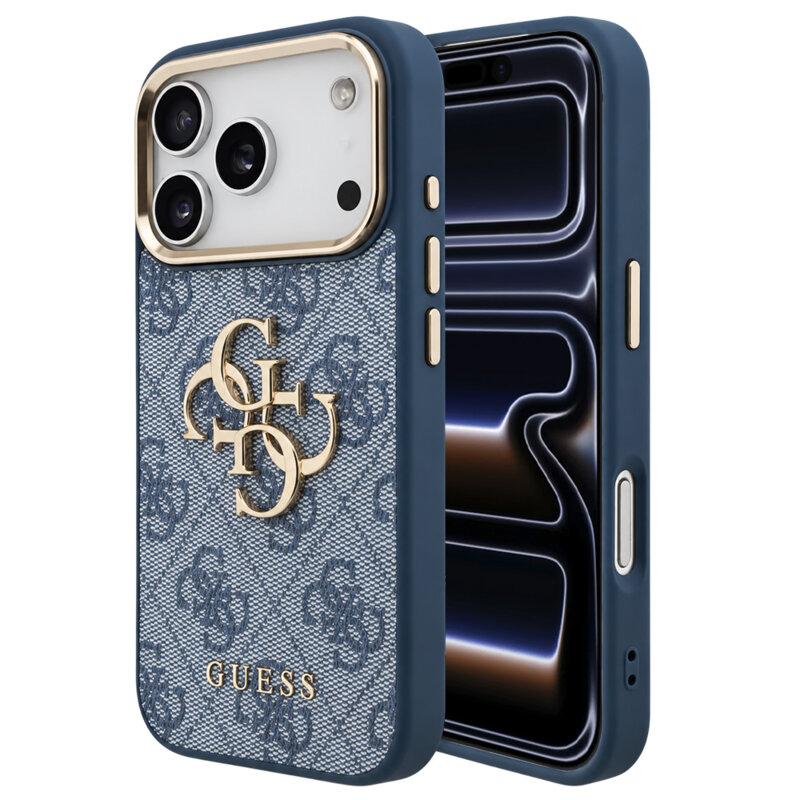 Husa originala Guess iPhone 17 Pro Hardcase 4G Big Classic Logo, albastru, GUHCP18L4GMGCBL