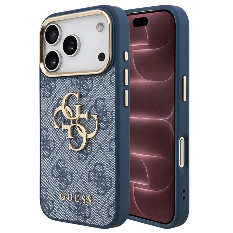 Husa originala Guess iPhone 18 Pro Max Hardcase 4G Big Classic Logo, albastru, GUHCP18X4GMGCBL