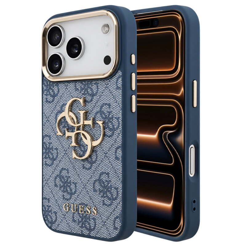 Husa originala Guess iPhone 17 Pro Max Hardcase 4G Big Classic Logo, albastru, GUHCP18X4GMGCBL