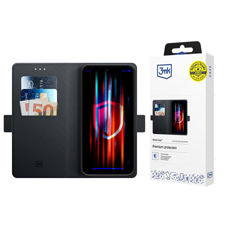 Husa iPhone 18 Pro Max 3mk Wallet Case, negru