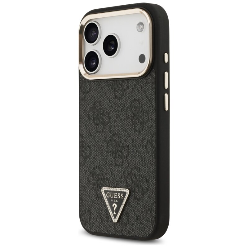 Husa originala Guess iPhone 17 Pro Hardcase 4G Triangle Logo MagSafe, negru, GUHMP18LP4GTDGMK