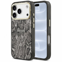 Husa originala Guess iPhone 18 Pro Python Pattern MagSafe, negru, GUHMP18LHIMPYGK