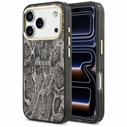Husa originala Guess iPhone 17 Pro Python Pattern MagSafe, negru, GUHMP18LHIMPYGK