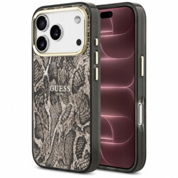 Husa originala Guess iPhone 18 Pro Max Python Pattern MagSafe, maro, GUHMP18XHIMPYGW