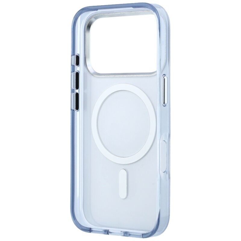 Husa iPhone 17 Pro Max Karl Lagerfeld IML Choupette Body Sketch Print MagSafe, bleu