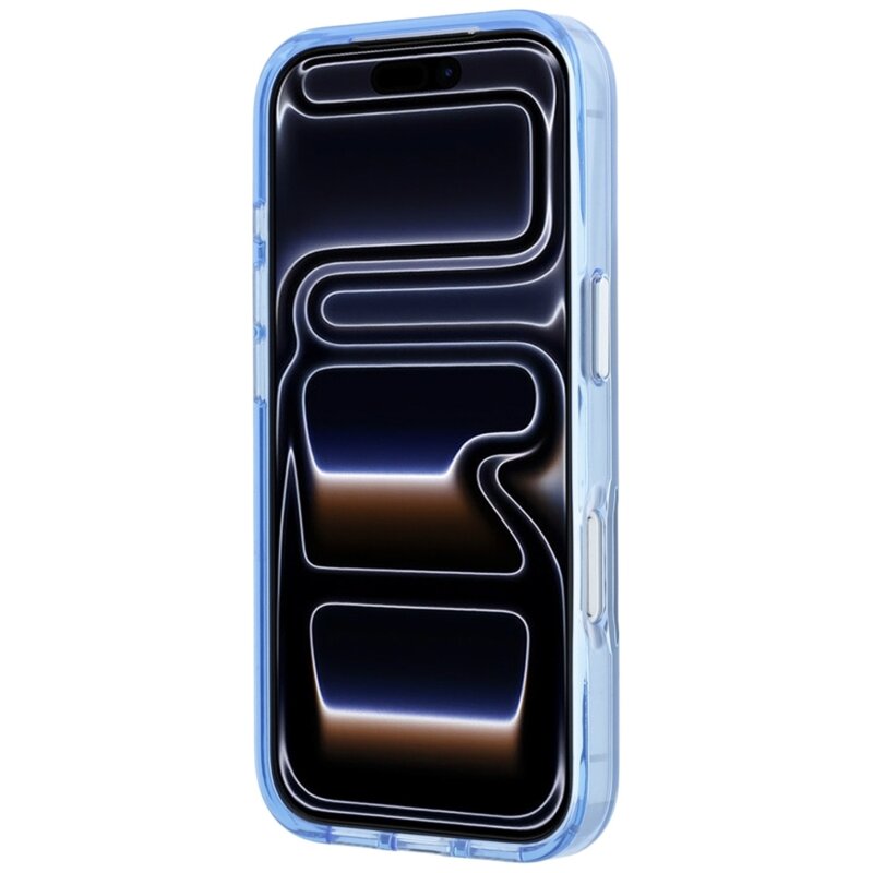 Husa iPhone 17 Pro Karl Lagerfeld HC MagSafe IML Ikonik Sketch Print, bleu