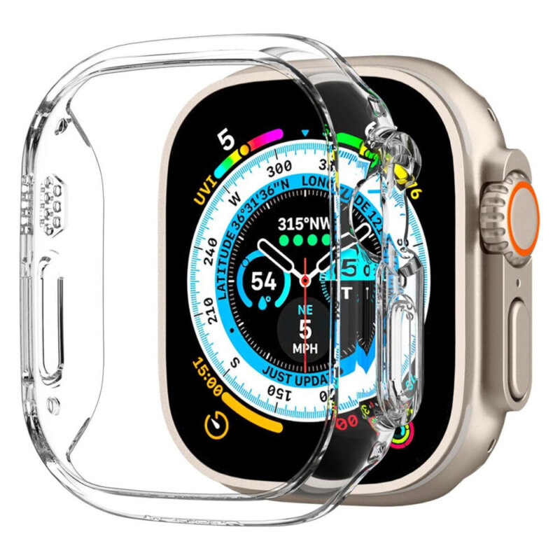 Husa Apple Watch Ultra 2 Spigen Thin Fit, transparenta