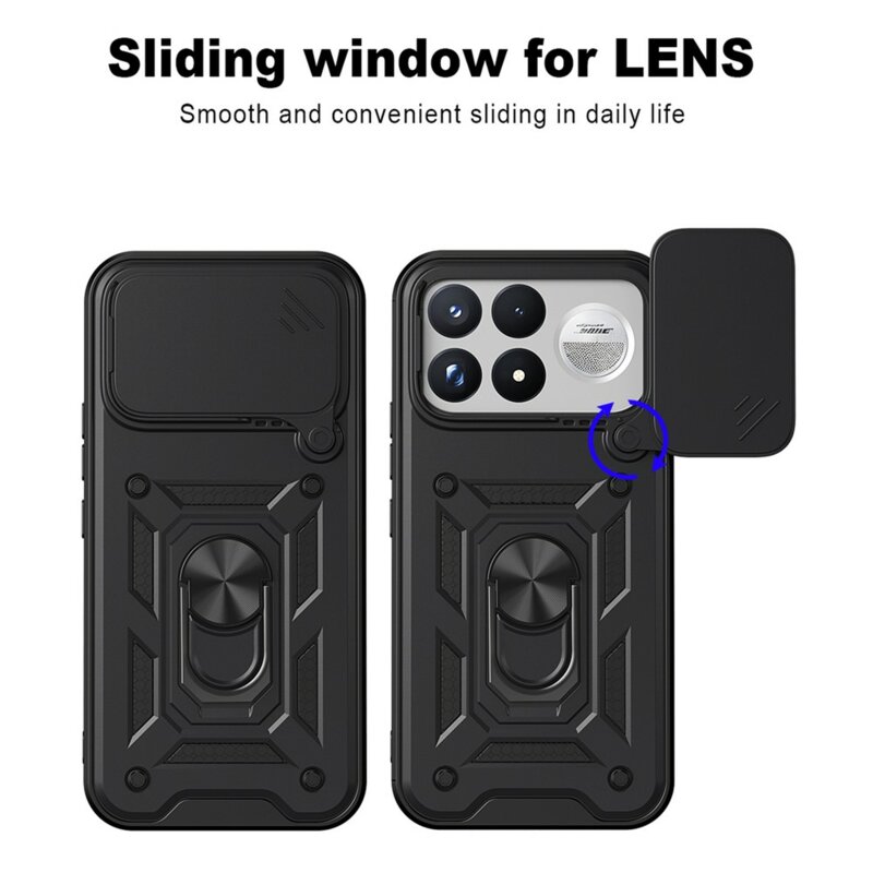 Husa Xiaomi Poco F9 Ultra protectie camera Techsuit CamShield Series, negru
