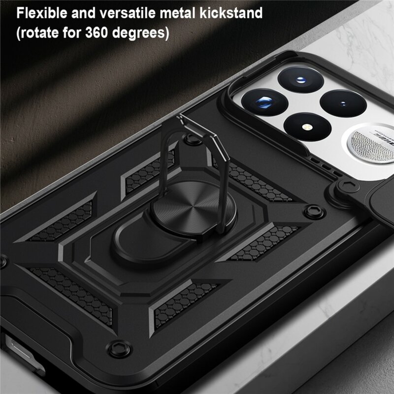 Husa Xiaomi Poco F9 Ultra protectie camera Techsuit CamShield Series, negru