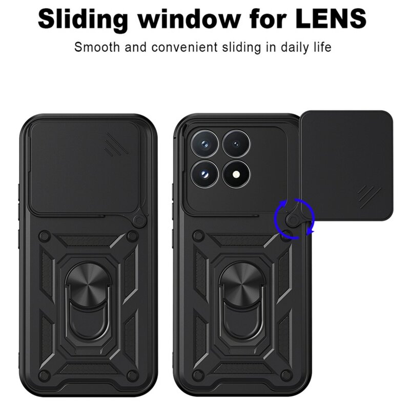 Husa Xiaomi Poco F9 Pro protectie camera Techsuit CamShield Series, albastru