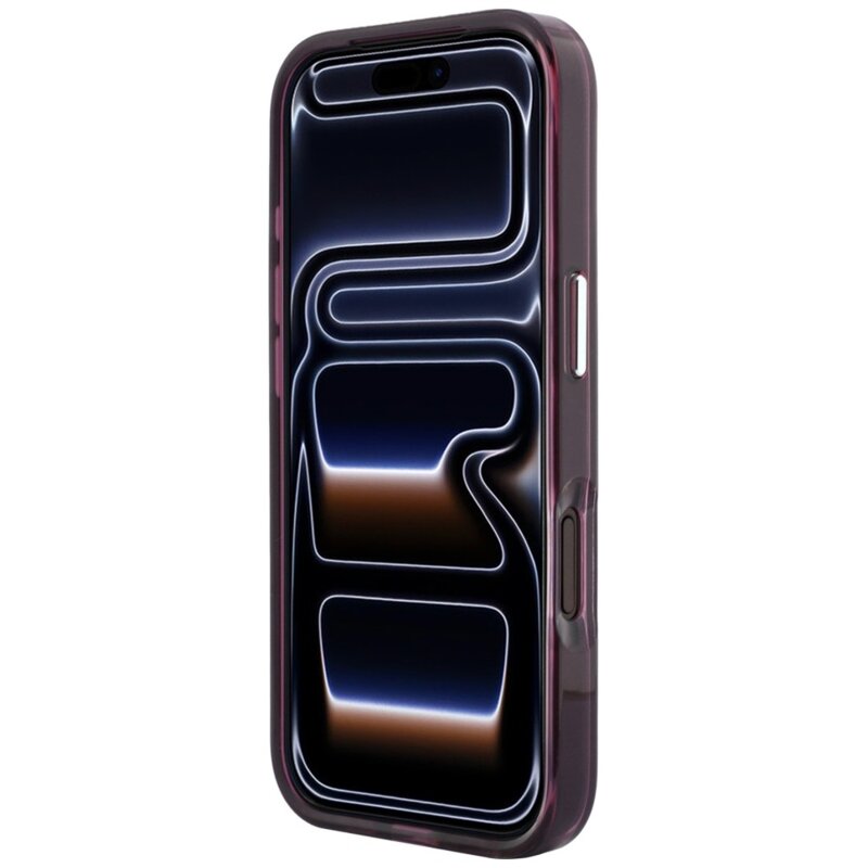 Husa iPhone 17 Pro Karl Lagerfeld IML KC Bodies Sketch Print MagSafe, burgundy