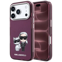 Husa iPhone 17 Pro Max Karl Lagerfeld IML KC Bodies Sketch Print MagSafe, bordo, KLHMP18X6HKCIDR