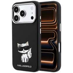Husa iPhone 17 Pro Max Karl Lagerfeld Grained Leather MagSafe, negru, KLHMP18X6PWCIKDK