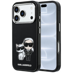Husa iPhone 18 Pro Karl Lagerfeld IML KC Bodies Sketch Print MagSafe, negru