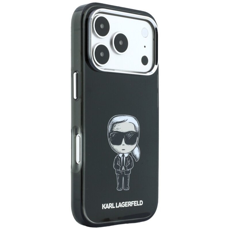 Husa iPhone 17 Pro Max Karl Lagerfeld IML Ikonik Sketch Print MagSafe, Ikonik