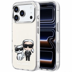 Husa iPhone 17 Pro Karl Lagerfeld IML KC Bodies Sketch Print MagSafe, bej