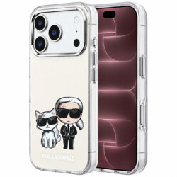 Husa iPhone 18 Pro Max Karl Lagerfeld IML KC Bodies Sketch Print MagSafe, bej