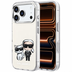 Husa iPhone 17 Pro Max Karl Lagerfeld IML KC Bodies Sketch Print MagSafe, bej