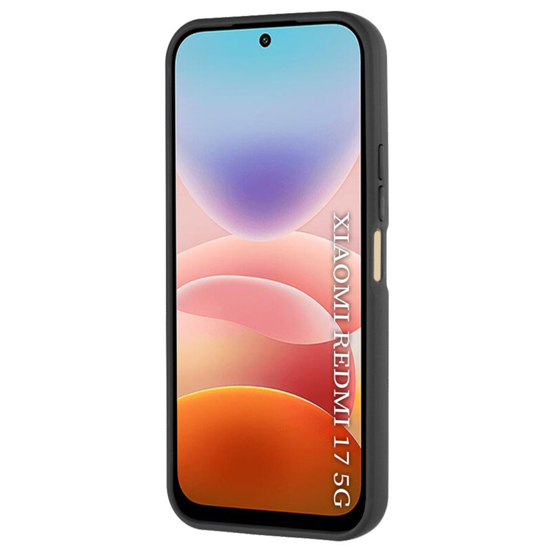 Husa Xiaomi Redmi 17 5G Techsuit Glinth cu inel suport stand magnetic, negru