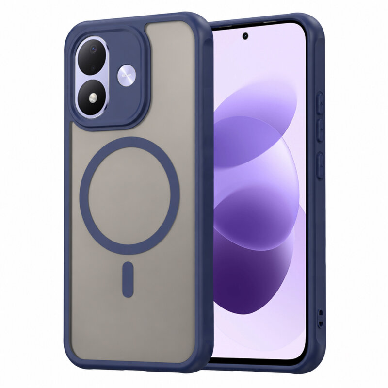 Husa Xiaomi Redmi Note 17 4G Techsuit HaloFrost II MagSafe, bleumarin