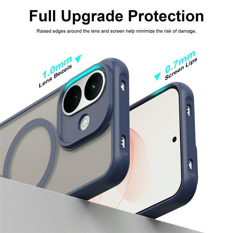 Husa Xiaomi Redmi Note 17 4G Techsuit HaloFrost II MagSafe, bleumarin