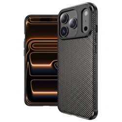 Husa iPhone 17 Pro Max Techsuit CarbonFiber, negru