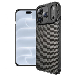 Husa iPhone 18 Pro Techsuit CarbonFiber, negru
