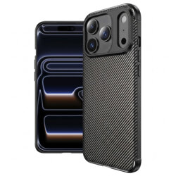 Husa iPhone 17 Pro Techsuit CarbonFiber, negru