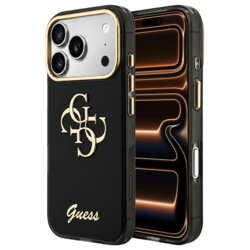 Husa Guess IML 4G Metal Script iPhone 17 Pro Max, negru, GUHCP18X5HC4MLSK