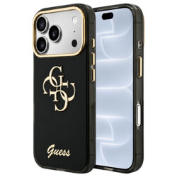 Husa Guess IML 4G Metal Script iPhone 18 Pro, negru, GUHCP18L5HC4MLSK