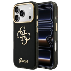 Husa Guess IML 4G Metal Script iPhone 17 Pro, negru, GUHCP18L5HC4MLSK