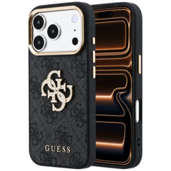 Husa originala Guess iPhone 17 Pro Max Hardcase 4G Big Strass Logo, negru, GUHCP18X6P4DSMLK