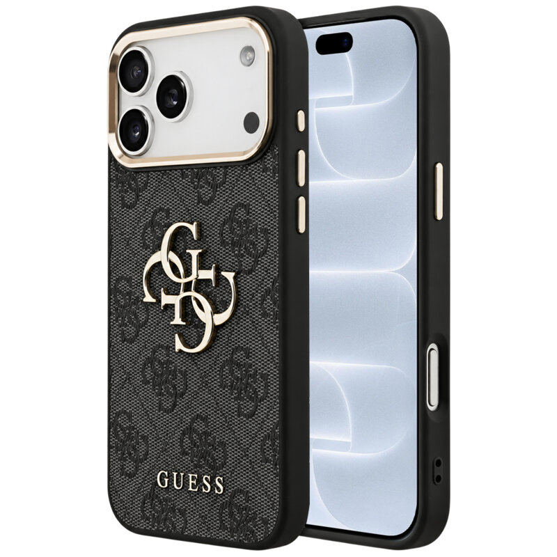 Husa originala Guess iPhone 18 Pro Hardcase 4G Big Classic Logo, negru, GUHCP18L4GMGCGR